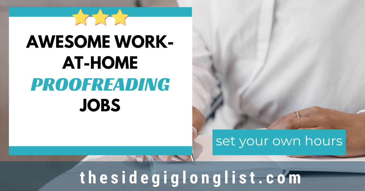 proofreading jobs remote work from home