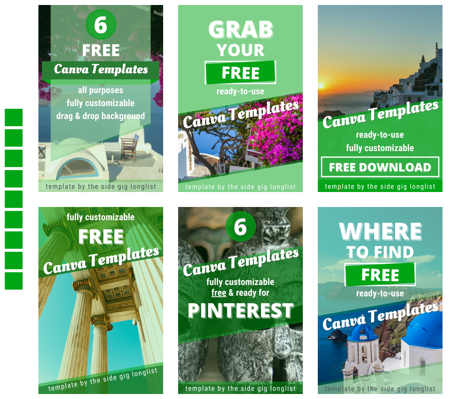 6 Free Canva Templates for Pinterest - The Side Gig Longlist